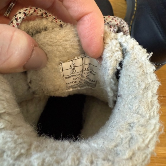 Dr. Martens Combs Wyoming Shearling Lined Lace Up Ankle Boots Docs Combat US 5L - Picture 9 of 13